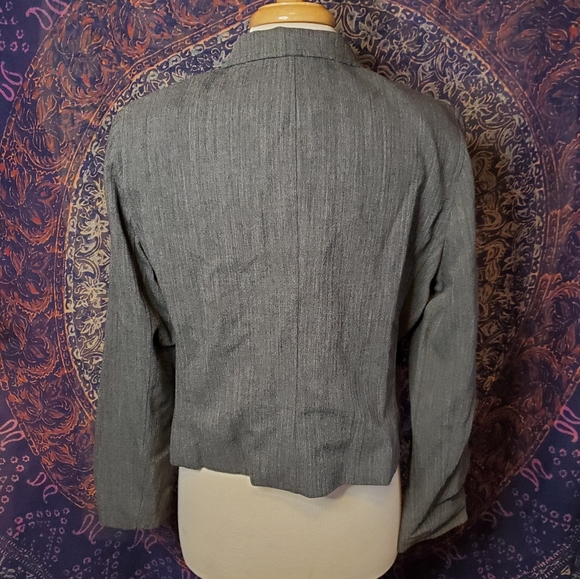 NWT Lauren Ralph Lauren Petite Gray Wool Blend Double Breasted Blazer Womens 14P - Picture 3 of 12